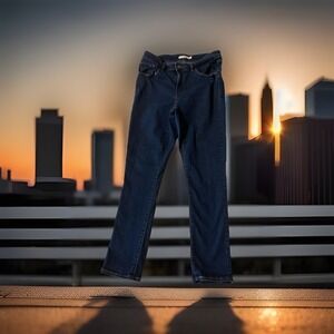 Levi Stauss Classic Mid Rise Skinny Womens Blue Denim Stretch Jeans Size 31